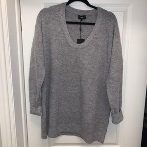 BRAND NEW LINE THE LABEL GRAY CASHMERE SWEATER
